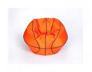 Кресло-мешок Баскетбольный мяч малый оранжево-черное в Березниках - berezniki.ok-mebel.com | фото 1