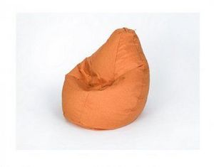 Кресло-мешок Груша велюр оранжевое малое в Березниках - berezniki.ok-mebel.com | фото 1