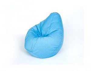 Кресло-мешок Груша велюр голубое большое в Березниках - berezniki.ok-mebel.com | фото 1