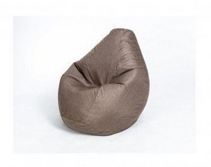 Кресло-мешок Груша велюр коричневое малое в Березниках - berezniki.ok-mebel.com | фото 1