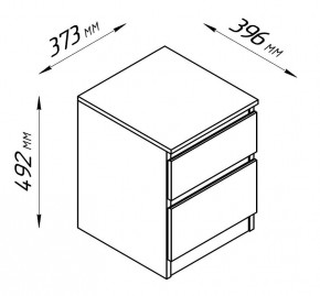 2.03.03.050.4 КАСТОР тумба 2 ящика RU серая в Березниках - berezniki.ok-mebel.com | фото 3