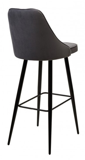 Барный стул NEPAL-BAR СЕРЫЙ #27, велюр/ черный каркас (H=78cm) М-City в Березниках - berezniki.ok-mebel.com | фото 3