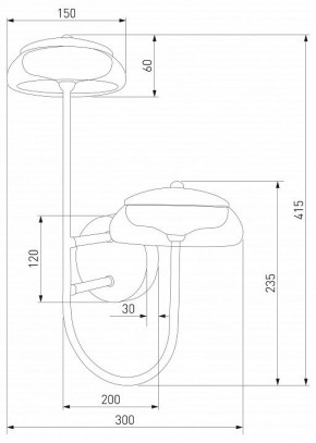 Бра Eurosvet Fungo 50388/2 LED черный в Березниках - berezniki.ok-mebel.com | фото 5