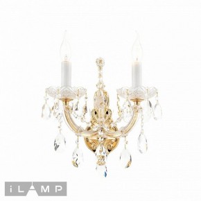 Бра iLamp Diamond W6071-2 GD+CL в Березниках - berezniki.ok-mebel.com | фото 2