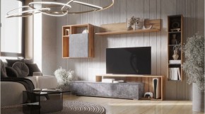ДАЛЛАС Гостиная (модульная) цемент темный в Березниках - berezniki.ok-mebel.com | фото