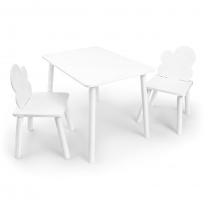 Детский комплект стол и два стула «Облачко» Rolti Baby (белый/белый, массив березы/мдф) в Березниках - berezniki.ok-mebel.com | фото