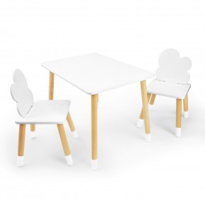 Детский комплект стол и два стула «Облачко» Rolti Baby (белый/береза, массив березы/мдф) в Березниках - berezniki.ok-mebel.com | фото