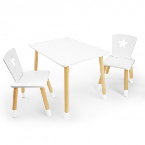 Детский комплект стол и два стула «Звезда» Rolti Baby (белый/береза, массив березы/мдф) в Березниках - berezniki.ok-mebel.com | фото