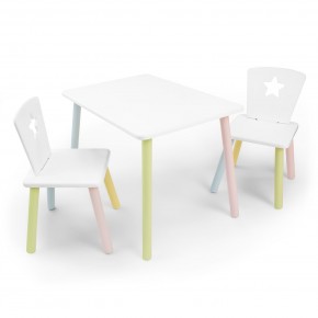 Детский комплект стол и два стула «Звезда» Rolti Baby (белый/цветной, массив березы/мдф) в Березниках - berezniki.ok-mebel.com | фото