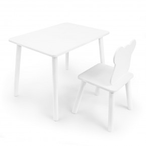Детский комплект стол и стул «Мишка» Rolti Baby (белый/белый, массив березы/мдф) в Березниках - berezniki.ok-mebel.com | фото 1