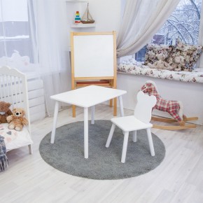 Детский комплект стол и стул «Мишка» Rolti Baby (белый/белый, массив березы/мдф) в Березниках - berezniki.ok-mebel.com | фото 2