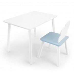 Детский комплект стол и стул «Облачко» Rolti Baby (белый/голубой, массив березы/мдф) в Березниках - berezniki.ok-mebel.com | фото
