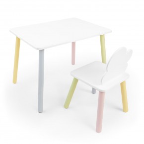 Детский комплект стол и стул «Облачко» Rolti Baby (белый/цветной, массив березы/мдф) в Березниках - berezniki.ok-mebel.com | фото
