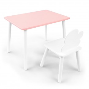 Детский комплект стол и стул «Облачко» Rolti Baby (розовый/белый, массив березы/мдф) в Березниках - berezniki.ok-mebel.com | фото 1