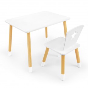 Детский комплект стол и стул «Звезда» Rolti Baby (белый/береза, массив березы/мдф) в Березниках - berezniki.ok-mebel.com | фото