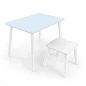 Детский комплект стол и табурет Rolti Baby (голубая столешница/белое сиденье/белые ножки) в Березниках - berezniki.ok-mebel.com | фото 1