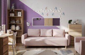 Диван-кровать Тулисия светло-розовый, ткань рогожка в Березниках - berezniki.ok-mebel.com | фото