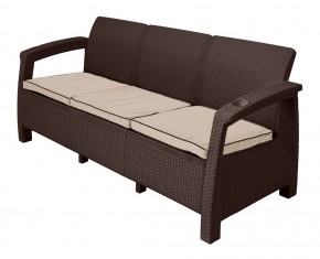 Диван Yalta Premium Sofa 3 Set (Ялта) шоколадный (+подушки под спину) в Березниках - berezniki.ok-mebel.com | фото 1