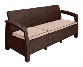 Диван Yalta Premium Sofa 3 Set (Ялта) шоколадный (+подушки под спину) в Березниках - berezniki.ok-mebel.com | фото 2