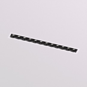 DK2532-WB Встраиваемый светильник SPACE со светодиодом под шпатлевку L240mm 220V 20W 38° 4000К IP20 белый/черный алюминий в Березниках - berezniki.ok-mebel.com | фото