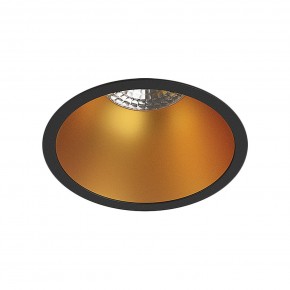 DK3026-BG Встраиваемый светильник, IP 20, 10 Вт, GU5.3, LED, черный/золотой, пластик в Березниках - berezniki.ok-mebel.com | фото