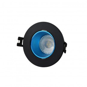 DK3061-BK+СY Встраиваемый светильник, IP 20, 10 Вт, GU5.3, LED, черный/голубой, пластик в Березниках - berezniki.ok-mebel.com | фото