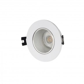 DK3061-WH+CH Встраиваемый светильник, IP 20, 10 Вт, GU5.3, LED, белый/хром, пластик в Березниках - berezniki.ok-mebel.com | фото