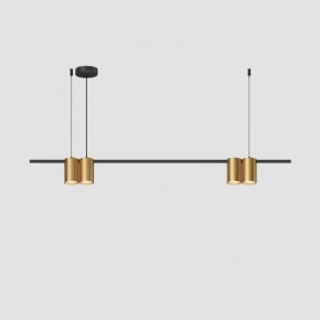 DK4061-BK+SG Подвесной светильник ORBIT, IP20, 4xGU10 LED до 15 Вт, черный + сатинированное золото, алюминий в Березниках - berezniki.ok-mebel.com | фото