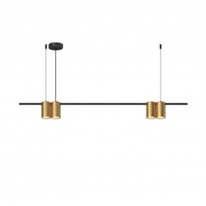 DK4061-BK+SG Подвесной светильник ORBIT, IP20, 4xGU10 LED до 15 Вт, черный + сатинированное золото, алюминий в Березниках - berezniki.ok-mebel.com | фото 3