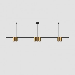 DK4063-BK+SG Подвесной светильник ORBIT, IP20, 7xGU10 LED до 15 Вт, черный + сатинированное золото, алюминий в Березниках - berezniki.ok-mebel.com | фото 2