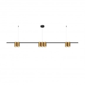 DK4063-BK+SG Подвесной светильник ORBIT, IP20, 7xGU10 LED до 15 Вт, черный + сатинированное золото, алюминий в Березниках - berezniki.ok-mebel.com | фото 3