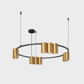 DK4065-BK+SG Подвесной светильник ORBIT , IP20, 10xGU10 LED до 15 Вт, черный + сатинированное золото, алюминий в Березниках - berezniki.ok-mebel.com | фото 2
