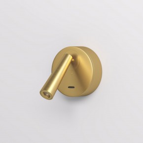DK5072-SB Бра SHINE WALL со светодиодом, D104*H68, IP20, 3000К, 3W, RA?90, сатинированная латунь, алюминий в Березниках - berezniki.ok-mebel.com | фото 2