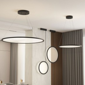 DK6616-BK Подвесной горизонтальный светильник Veil со светодиодом H900 d600 220V 48W 3000-6000K IP20 черный алюминий в Березниках - berezniki.ok-mebel.com | фото 5