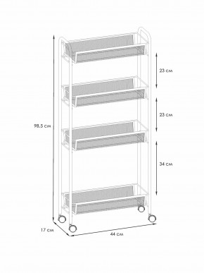 Э 372 С Этажерка "Ладья 14К" Серый в Березниках - berezniki.ok-mebel.com | фото 2