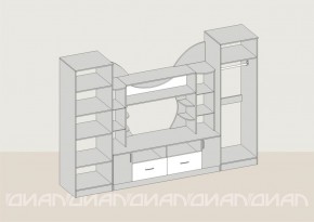 Гостиная Аллегро с 2 шкафами вариант-5 (венге/дуб белфорт) в Березниках - berezniki.ok-mebel.com | фото 2