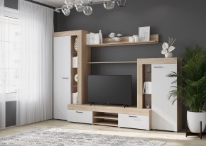 Гостиная Дельта (Сонома/Белый) в Березниках - berezniki.ok-mebel.com | фото 3