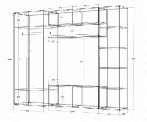 Гостиная Норден (Дуб Крафт белый) в Березниках - berezniki.ok-mebel.com | фото 4