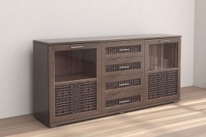 Кэт-4 Комодино (МДФ Венге/Экокожа Caiman коричневый) в Березниках - berezniki.ok-mebel.com | фото
