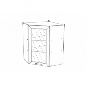 КГ "Агава" ВВУС550 Шкаф навесной угловой h 900 Лиственница темная в Березниках - berezniki.ok-mebel.com | фото