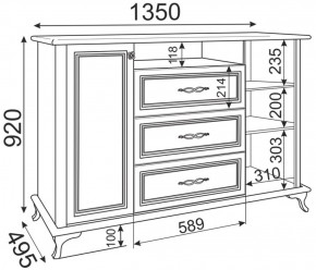 Комод М03 Скарлетт (бодега светлая) в Березниках - berezniki.ok-mebel.com | фото 2