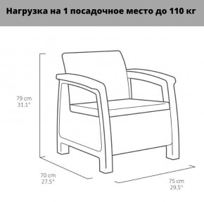 Комплект мебели Корфу Рест (Corfu Rest - without table) коричневый в Березниках - berezniki.ok-mebel.com | фото 3