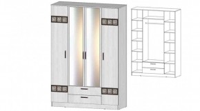 КОСТА-РИКА Шкаф 4-х створчатый (анкор светлый) в Березниках - berezniki.ok-mebel.com | фото