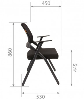 Кресло для посетителей CHAIRMAN NEXX (ткань стандарт черный/сетка DW-61) в Березниках - berezniki.ok-mebel.com | фото 7