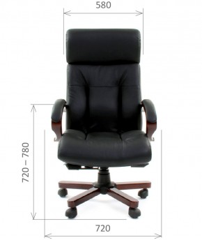 Кресло для руководителя CHAIRMAN  421 (Натуральная кожа) Черное в Березниках - berezniki.ok-mebel.com | фото 4