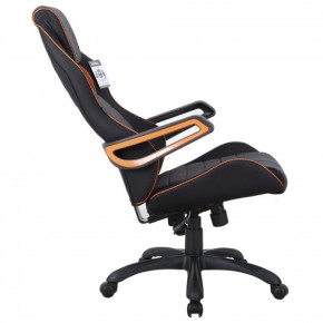 Кресло компьютерное BRABIX Techno Pro GM-003 (ткань черное/серое, вставки оранжевые) 531813 в Березниках - berezniki.ok-mebel.com | фото 4