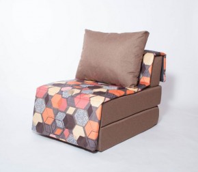 Кресло-кровать бескаркасное Харви (коричневый-геометрия браун) в Березниках - berezniki.ok-mebel.com | фото 1