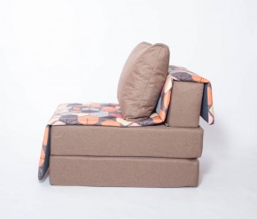 Кресло-кровать бескаркасное Харви (коричневый-геометрия браун) в Березниках - berezniki.ok-mebel.com | фото 2