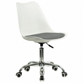 Кресло стул BRABIX "Eames MG-310 CH", хром, пластик белый, ткань серая, 532924 в Березниках - berezniki.ok-mebel.com | фото 2