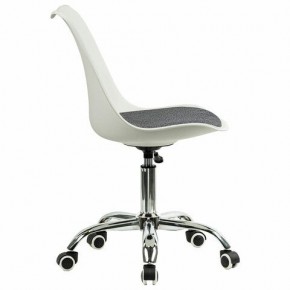 Кресло стул BRABIX "Eames MG-310 CH", хром, пластик белый, ткань серая, 532924 в Березниках - berezniki.ok-mebel.com | фото 3